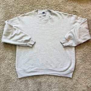 Russell Athletic Light Gray Crewneck Sweater Large